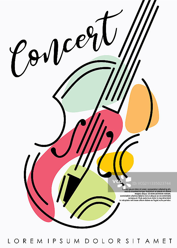 古典音乐会小提琴海报图片素材