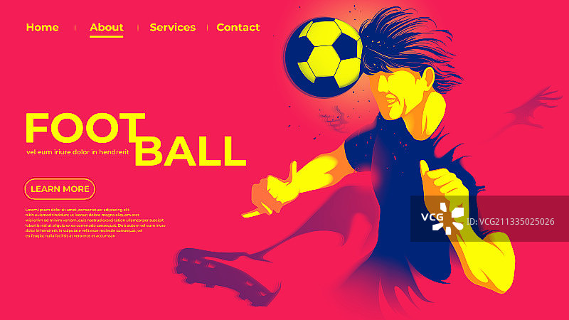 足球运动员头球破门图片素材