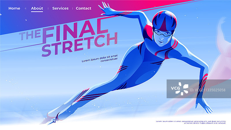 女子速滑运动员图片素材