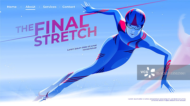 女子速滑运动员图片素材