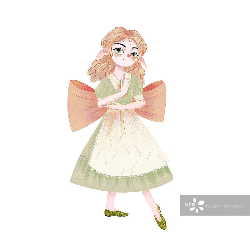 花环少女图片素材