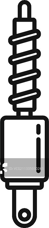 汽车弹簧图标轮廓样式图片素材