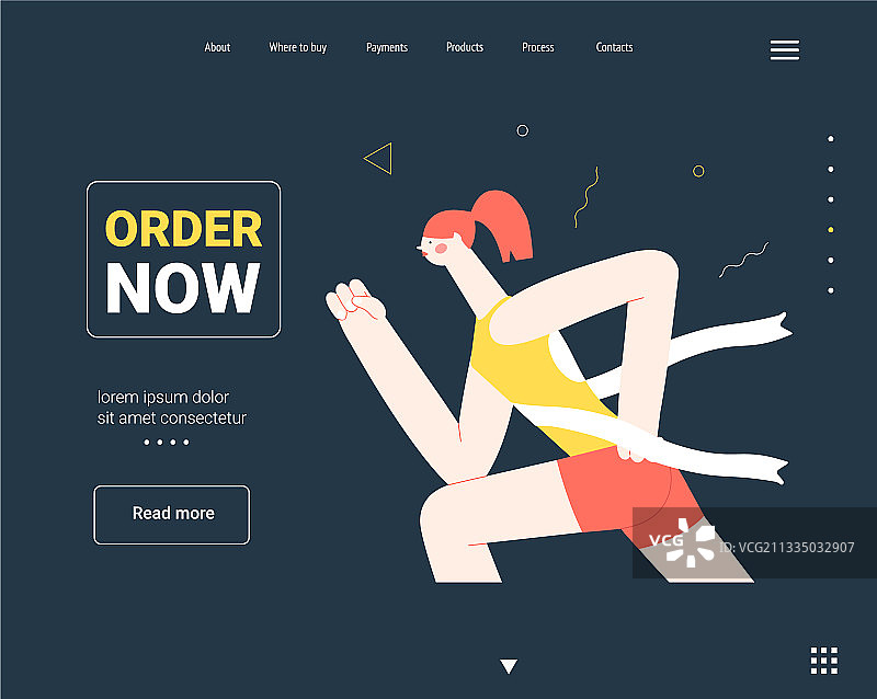 女孩在终点线跑马拉松图片素材