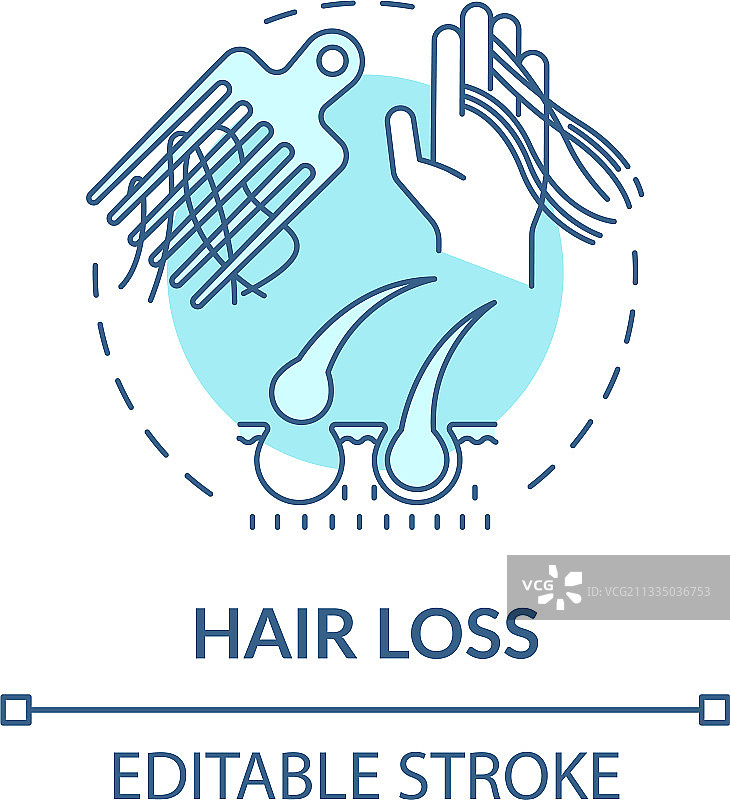 脱发概念图标图片素材