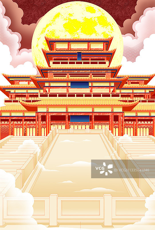 中国风场景插画图片素材