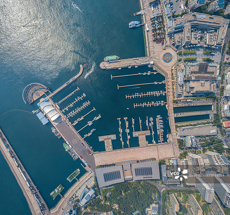 航拍青岛奥林匹克帆船中心高清全景图图片素材
