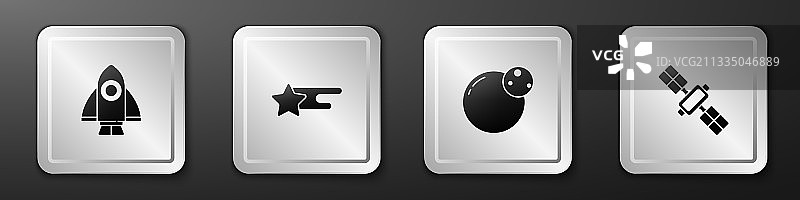 火箭、飞船、流星、行星合集图片素材