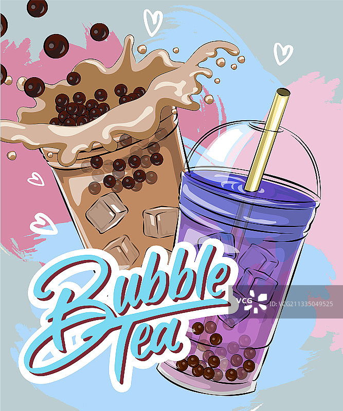 气泡茶菜单图片素材