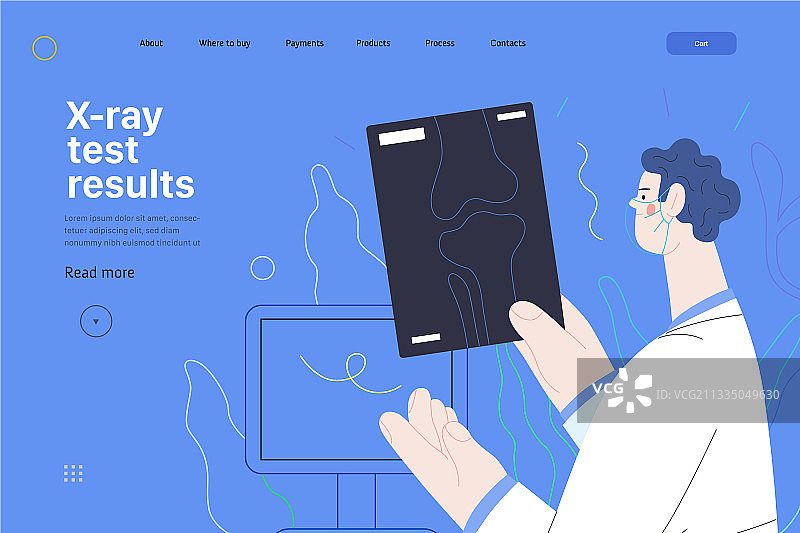 医学检验模板-X光检测图片素材