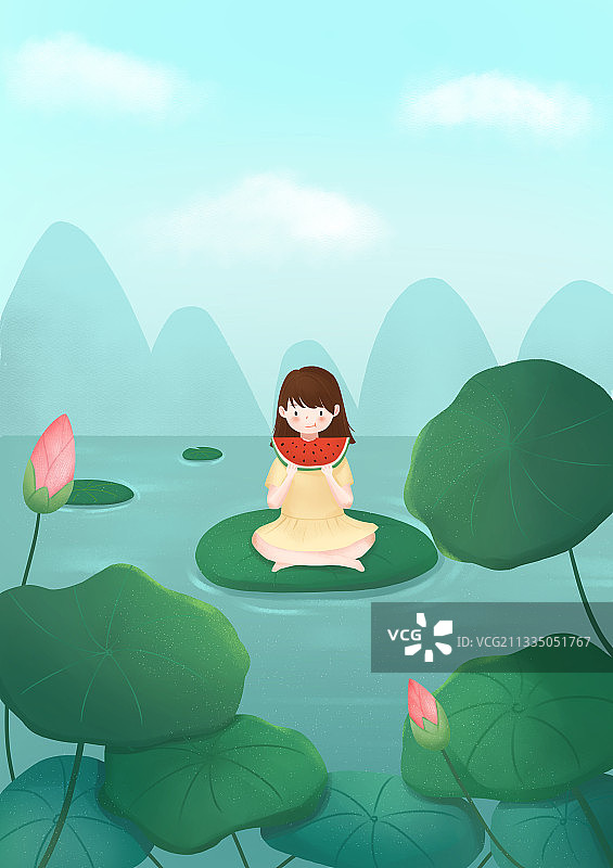 夏天 节气 夏至 荷花图片素材