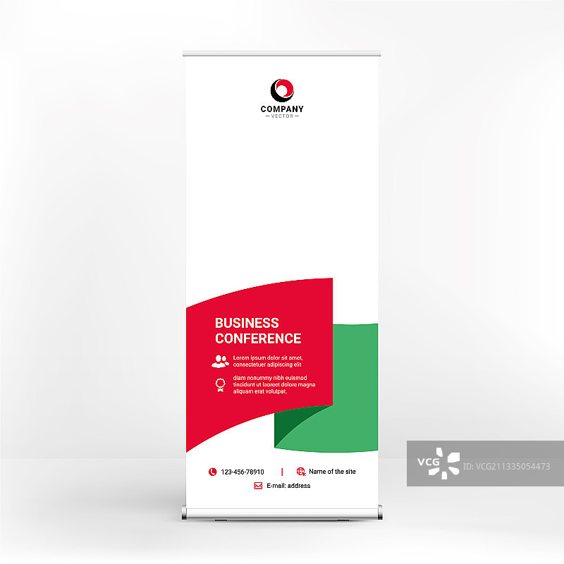 创意几何易拉宝设计图片素材