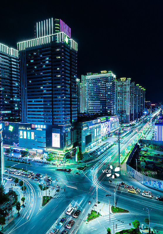 普宁广场外围夜景图片素材