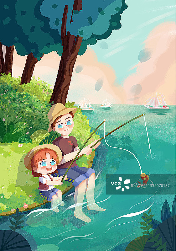 父亲节插画图片素材