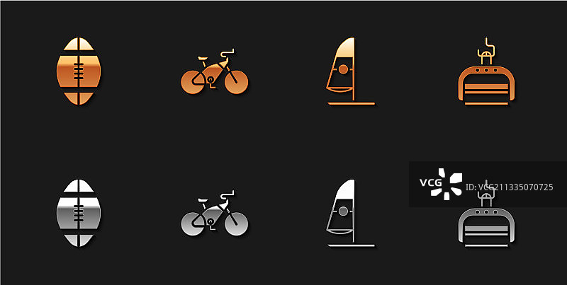 橄榄球自行车帆板滑雪素材图片素材