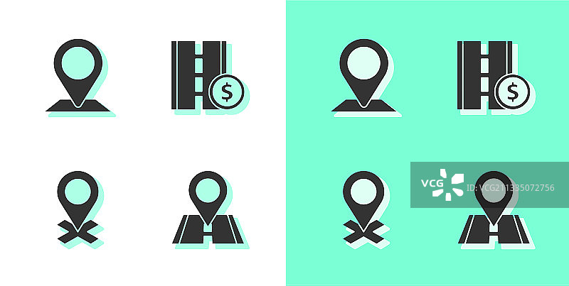 位置和收费公路交通标志图标素材图片素材