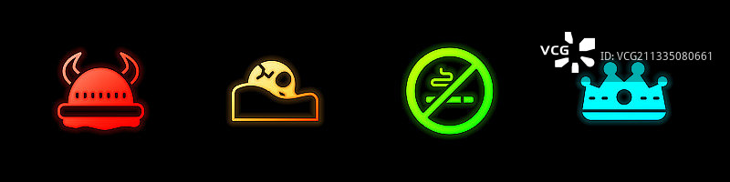 维京人带角头盔与人类头骨图片素材