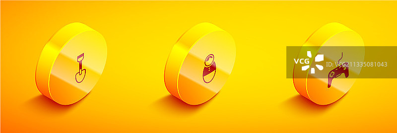 2.5D铁锹玩具不倒翁娃娃游戏手柄图片素材