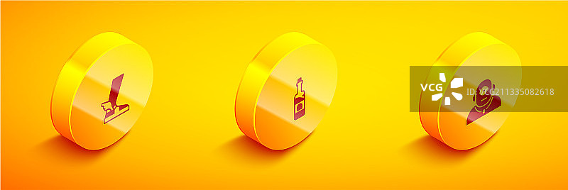 2.5D等距视角：爱马仕凉鞋与葡萄酒瓶图片素材