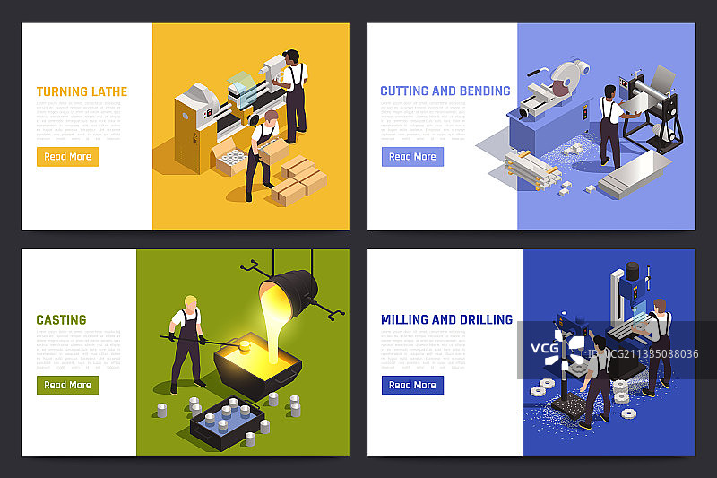 在线金属加工等距概念图片素材