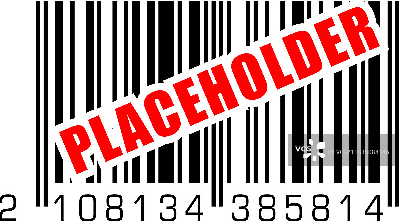 带临时标签的条形码图片素材