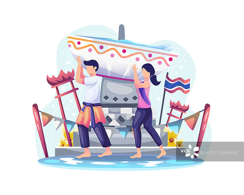 一对夫妇端着一碗水图片素材