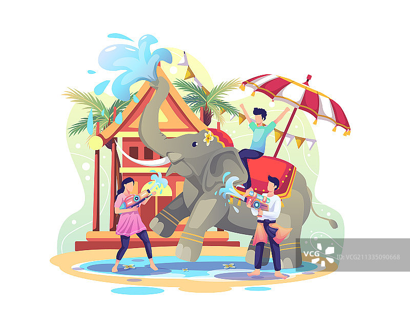 人们庆祝宋干节图片素材