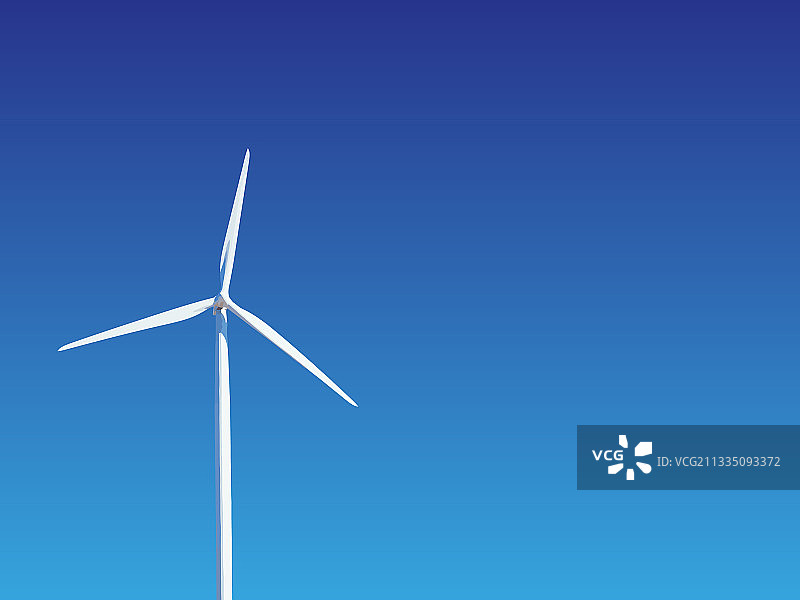 天空背景下的风力涡轮机图片素材
