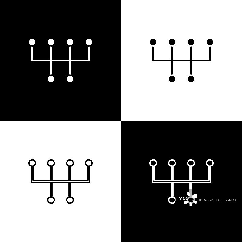 黑白换挡杆图标图片素材