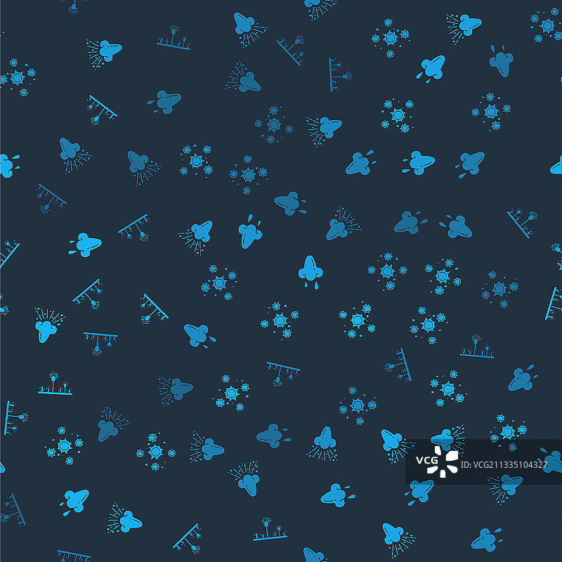 流鼻涕的细菌和霉菌无缝套装图片素材