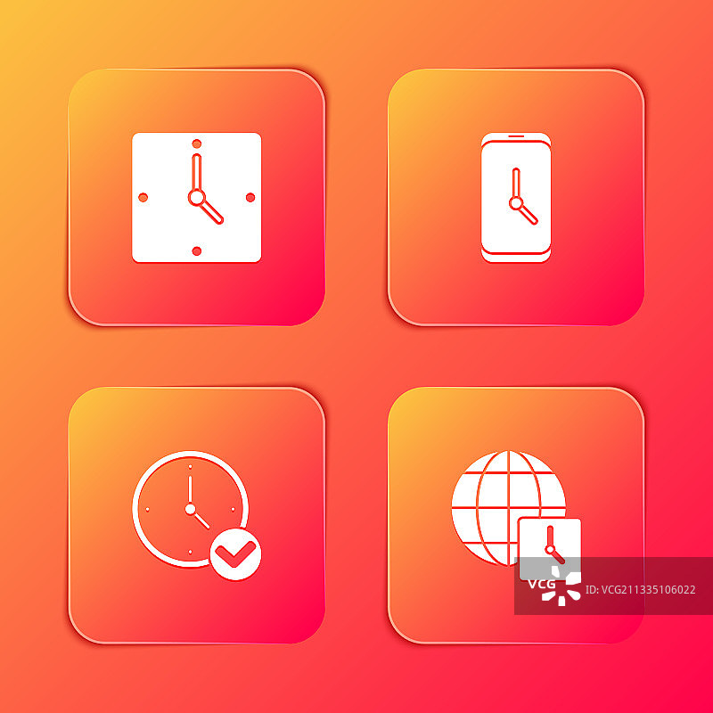 闹钟App手机和世界时间图片素材