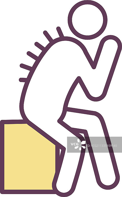 背部头发RGB颜色图标图片素材