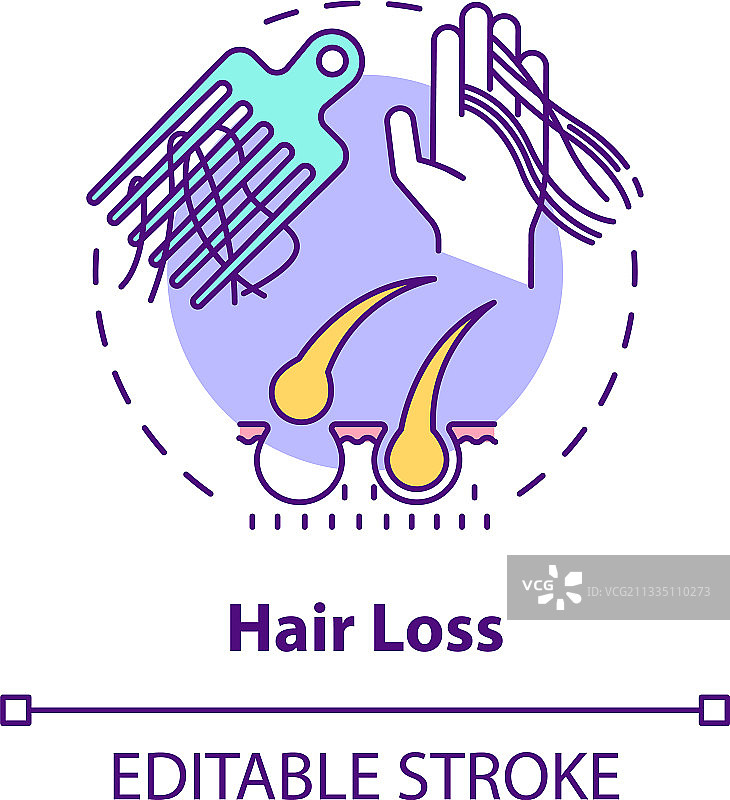 脱发概念图标图片素材