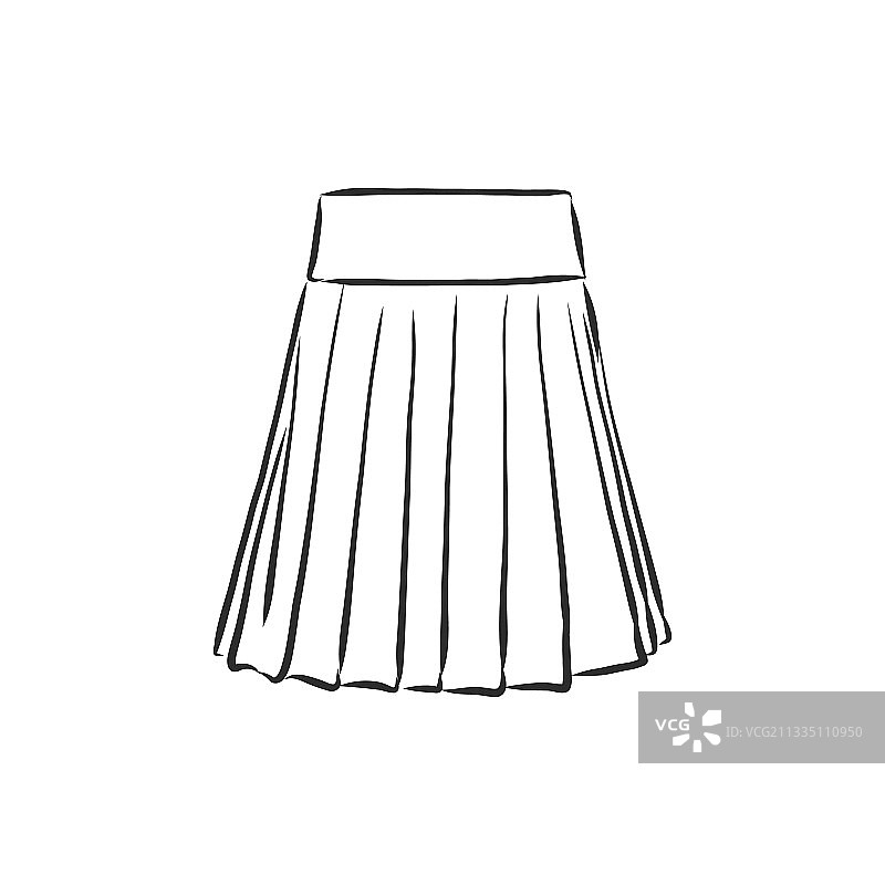女士裙装款式设计草图图片素材