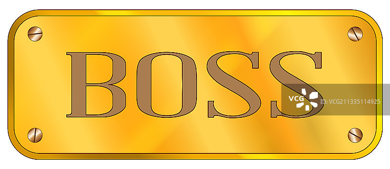老板黄铜牌匾图片素材