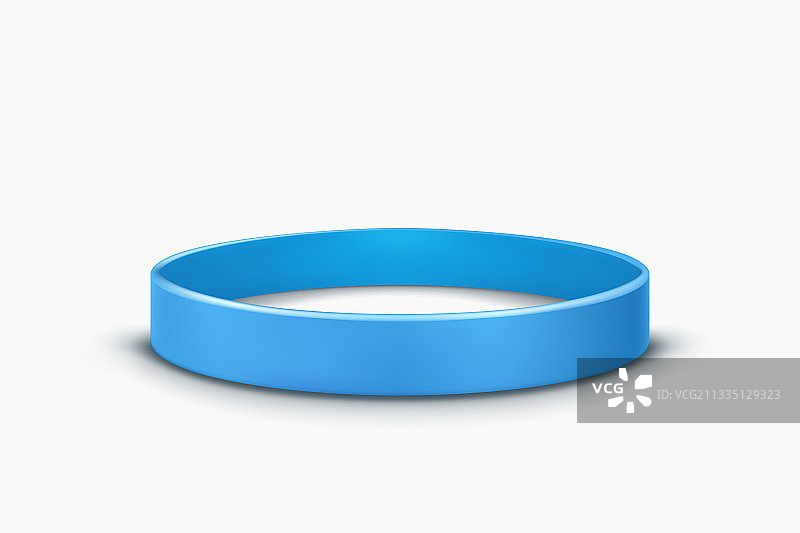 白色背景上的蓝色橡皮筋图片素材