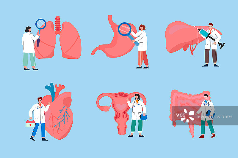 医生治疗疾病概念矢量插画图片素材