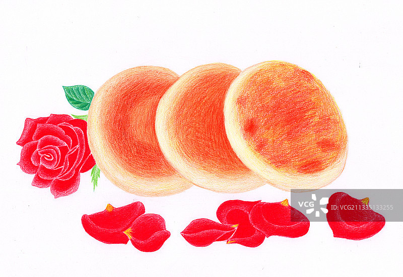 鲜花饼图片素材