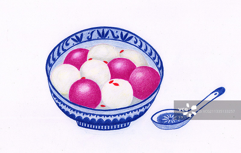 紫薯汤圆图片素材