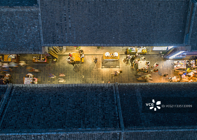 山西省运城市袁家村小吃一条街图片素材