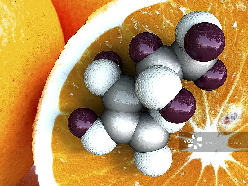 维生素C分子模型图片素材