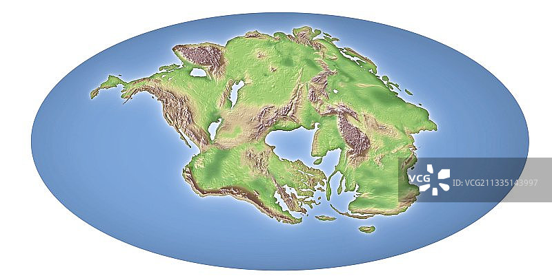 2.5亿年后的地壳漂移图片素材