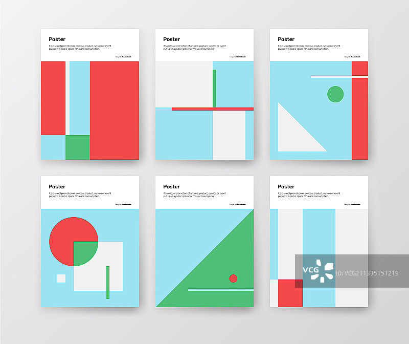 包豪斯风格海报模型合集图片素材