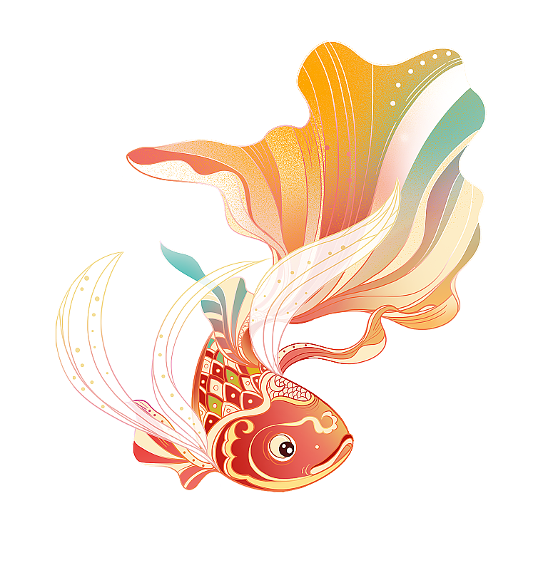锦鲤插画图片素材