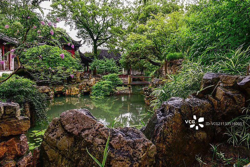 苏州古典园林耦园图片素材