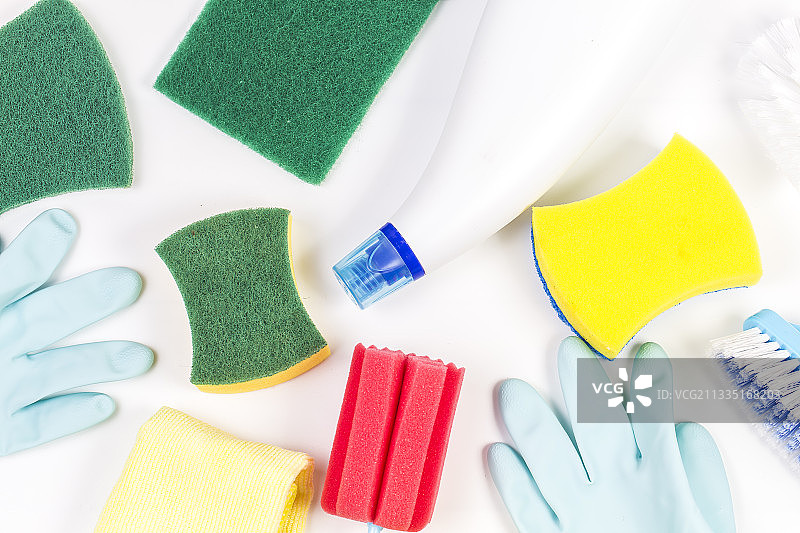 种清洁工具组合图片素材