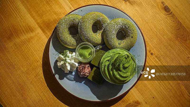 抹茶甜品集锦图片素材