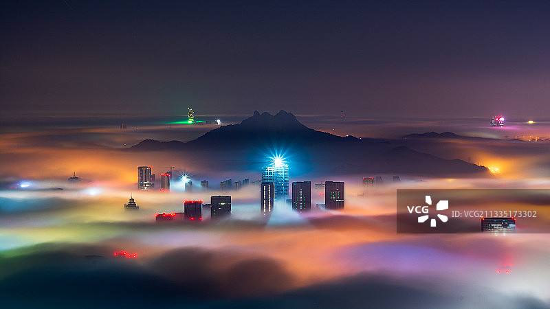 青岛平流雾图片素材