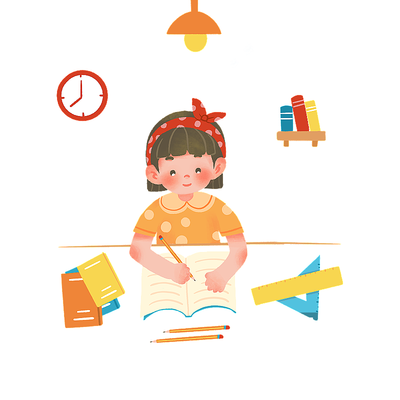 家庭,家庭作业,写作业,复习,预习,卡通,人物,小孩,儿童,图片素材