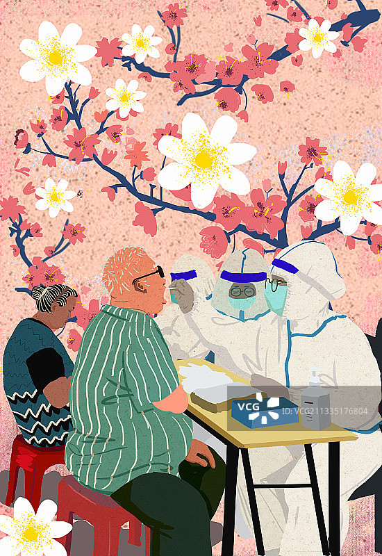 医疗防疫插画图片素材