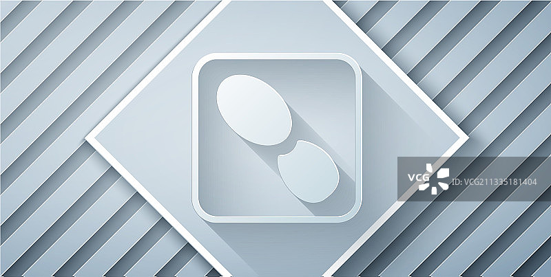 剪纸人类脚印鞋子图标图片素材